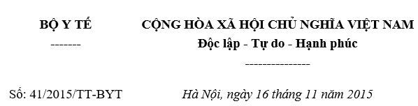 Thông tư 41-2015-TT-BYT sửa đổi hướng dẫn cấp chứng chỉ hành nghề khám chữa bệnh