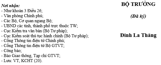 Thông tư 46-2015-TT-BGTVT quy định tải trọng, khổ giới hạn, xe quá tải trọng trên đường bộ