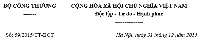 Thông tư 59-2015-TT-BCT Quản lý hoạt động thương mại điện tử qua ứng dụng trên thiết bị di động