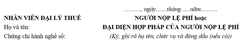 Tờ khai thuế môn bài