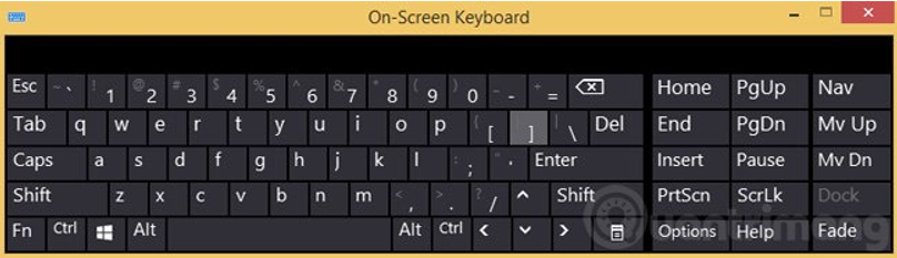 Tổng hợp một số cách mở bàn phím ảo trên Windows XP-7,8,8.1,10