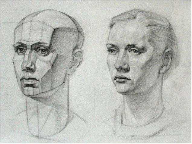 Mĩ thuật 9 Bài 7 + 8: Vẽ tượng chân dung