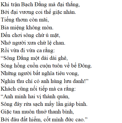 Bài thơ Phú sông Bạch Đằng - nội dung, dàn ý phân tích, bố cục, tác giả | Ngữ văn lớp 10