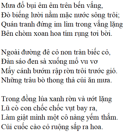 Bài thơ Chiều xuân - Tác giả tác phẩm (mới 2022) | Ngữ văn lớp 11