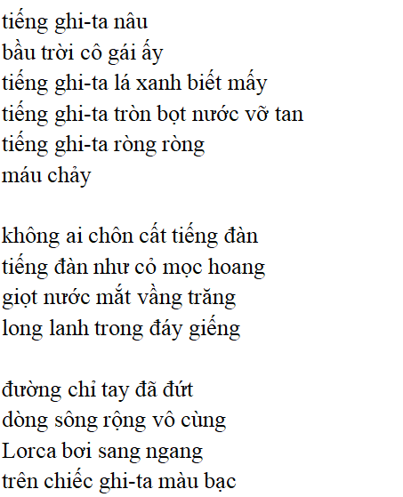 Bài thơ: Đàn ghi-ta của lor-ca (Thanh Thảo): nội dung, dàn ý phân tích, bố cục, tác giả - Tác giả tác phẩm (mới 2023) | Ngữ văn lớp 12