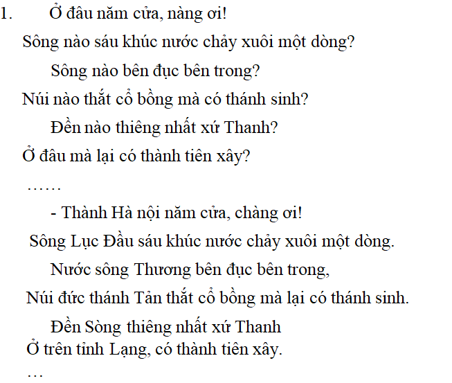 Nội dung các bài Những câu hát về tình yêu quê hương, đất nước, con người - nội dung, dàn ý, tóm tắt, bố cục, tác giả | Ngữ văn lớp 7