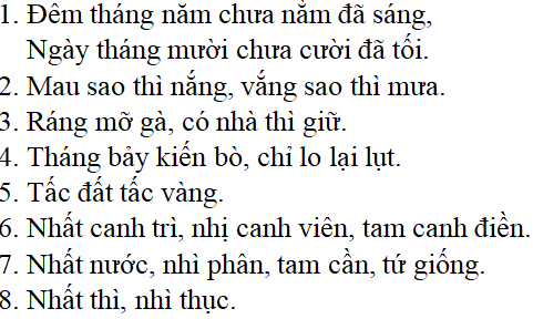 Tục ngữ về thiên nhiên và lao động sản xuất - nội dung, dàn ý phân tích, giá trị | Ngữ văn lớp 7