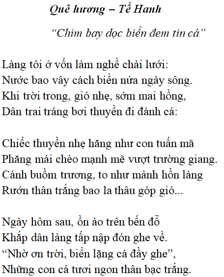 Quê hương (Tác giả Tác phẩm - sách mới)