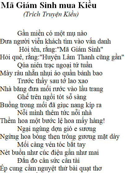 Văn bản: Mã Giám Sinh mua Kiều - Tác giả tác phẩm (mới 2023) | Ngữ văn lớp 9