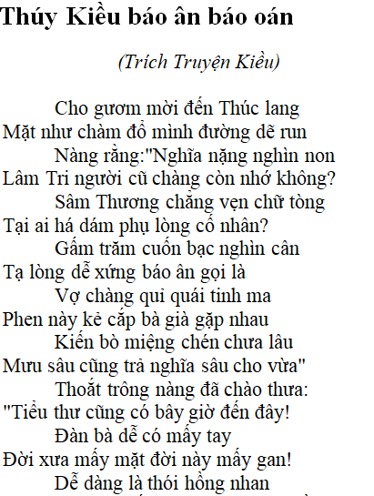 Văn bản: Thúy Kiều báo ân báo oán - Tác giả tác phẩm (mới 2023) | Ngữ văn lớp 9