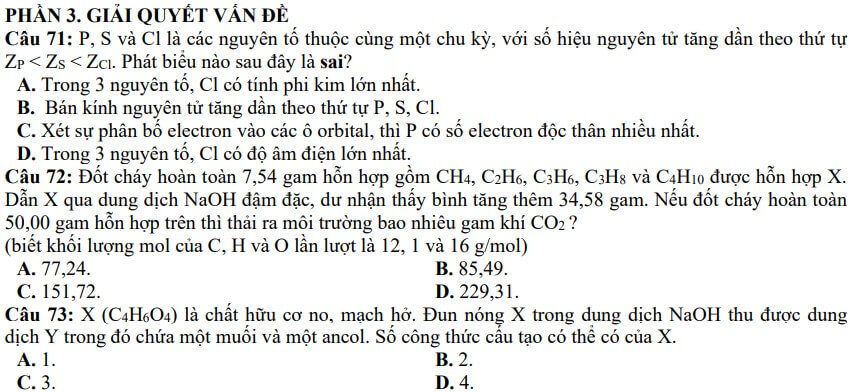 Cấu trúc đề thi ĐGNL Đại học Quốc gia TP.HCM năm 2024