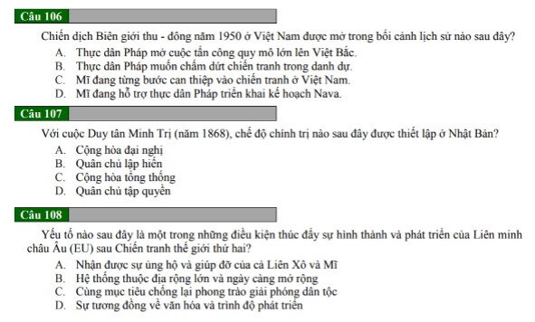 Cấu trúc đề thi ĐGNL Đại học Quốc gia Hà Nội năm 2023