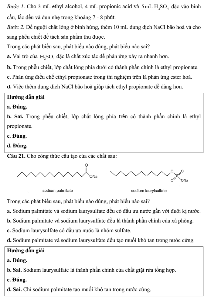 Đề kiểm tra Hóa học 12 Kết nối tri thức theo Chương (có lời giải)