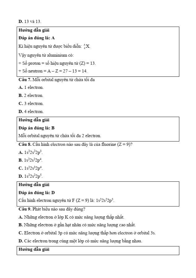 Đề kiểm tra Hoá học 10 Cánh diều theo Chủ đề (có lời giải)