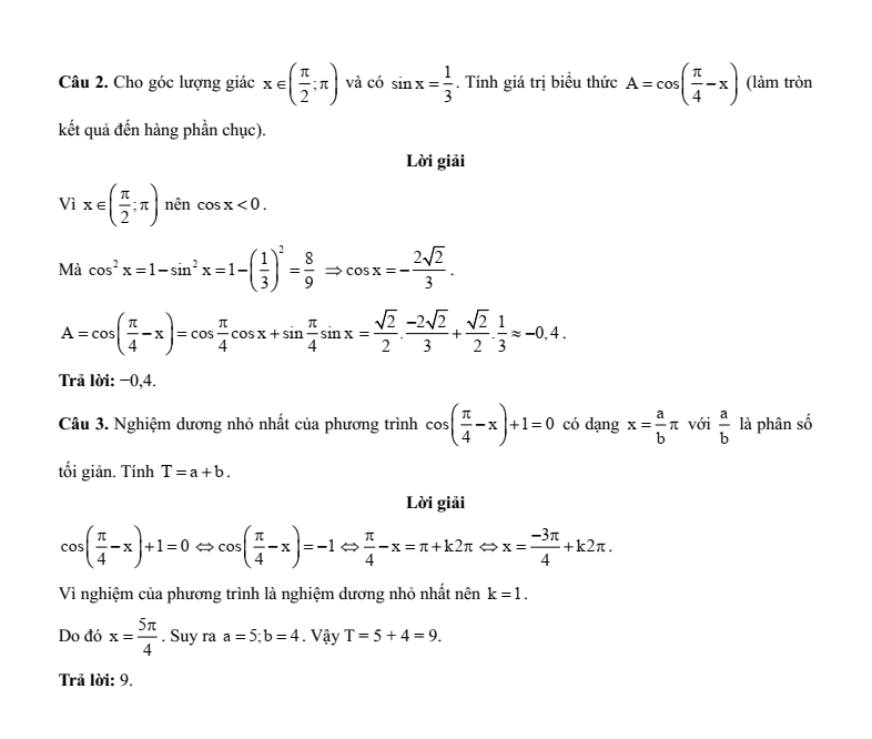 Đề kiểm tra Toán 11 Cánh diều theo Chương (có lời giải)