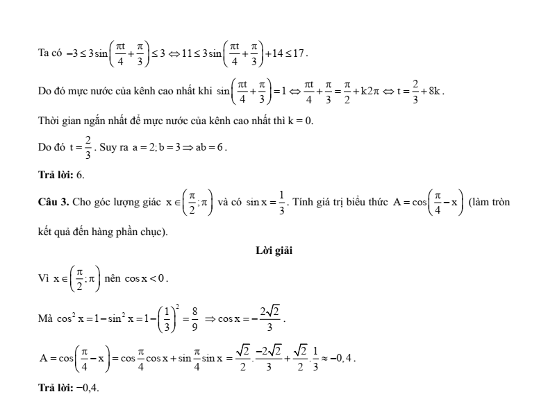 Đề kiểm tra Toán 11 Kết nối tri thức theo Chương (có lời giải)