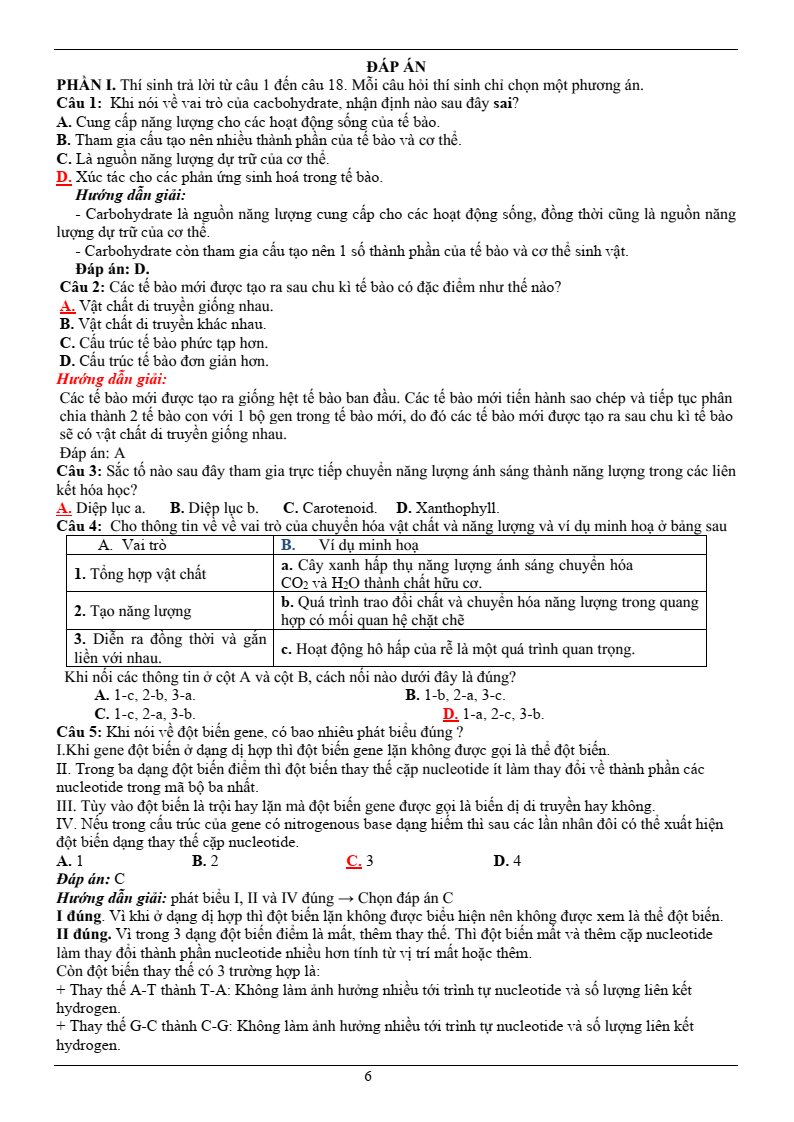 50+ Đề ôn thi Tốt nghiệp THPT Sinh học năm 2026 (có đáp án)