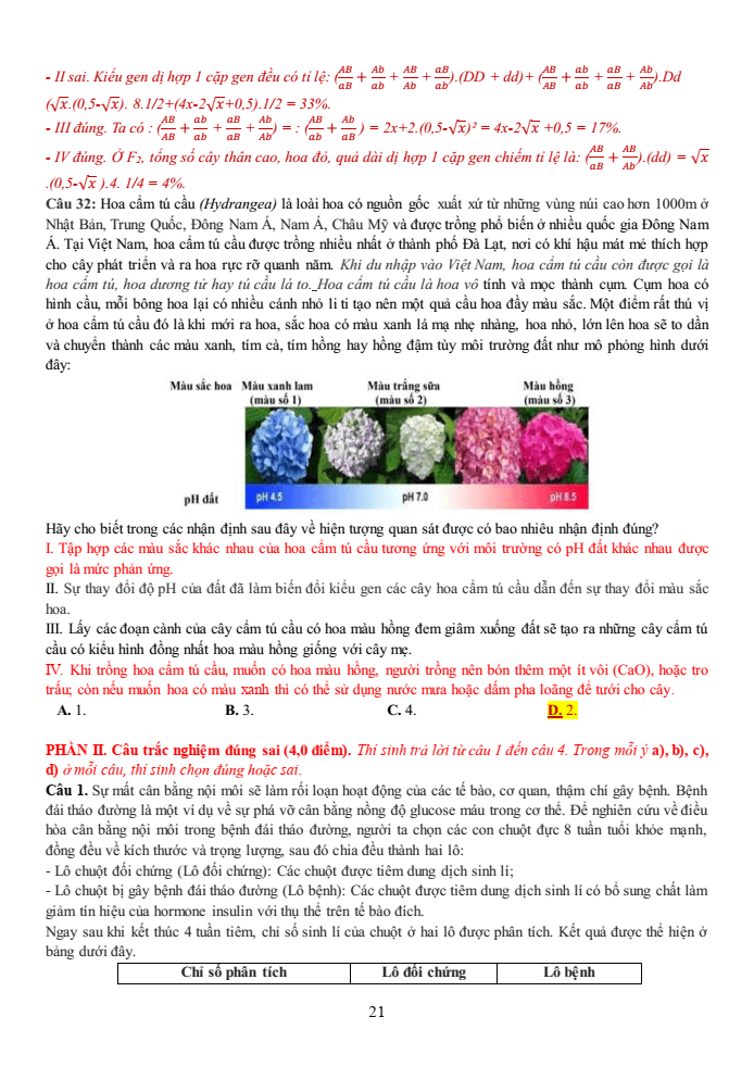 Đề thi học sinh giỏi Sinh học 12 trường THPT Thanh Thủy (Phú Thọ) năm 2025-2026