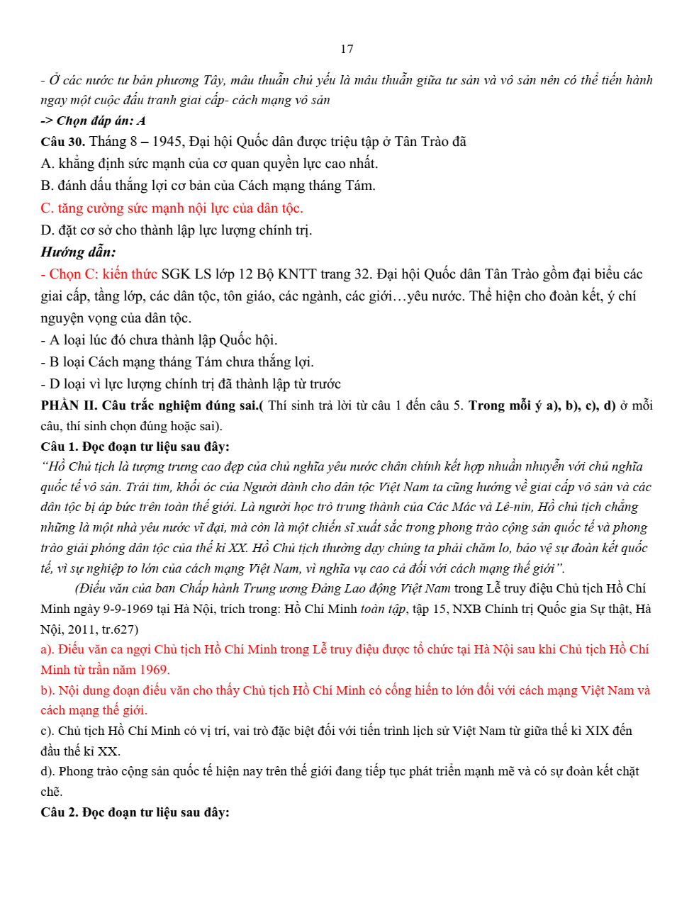 Đề thi học sinh giỏi Lịch Sử 12 Cụm 8 trường THPT (Thanh Hóa) năm 2025-2026