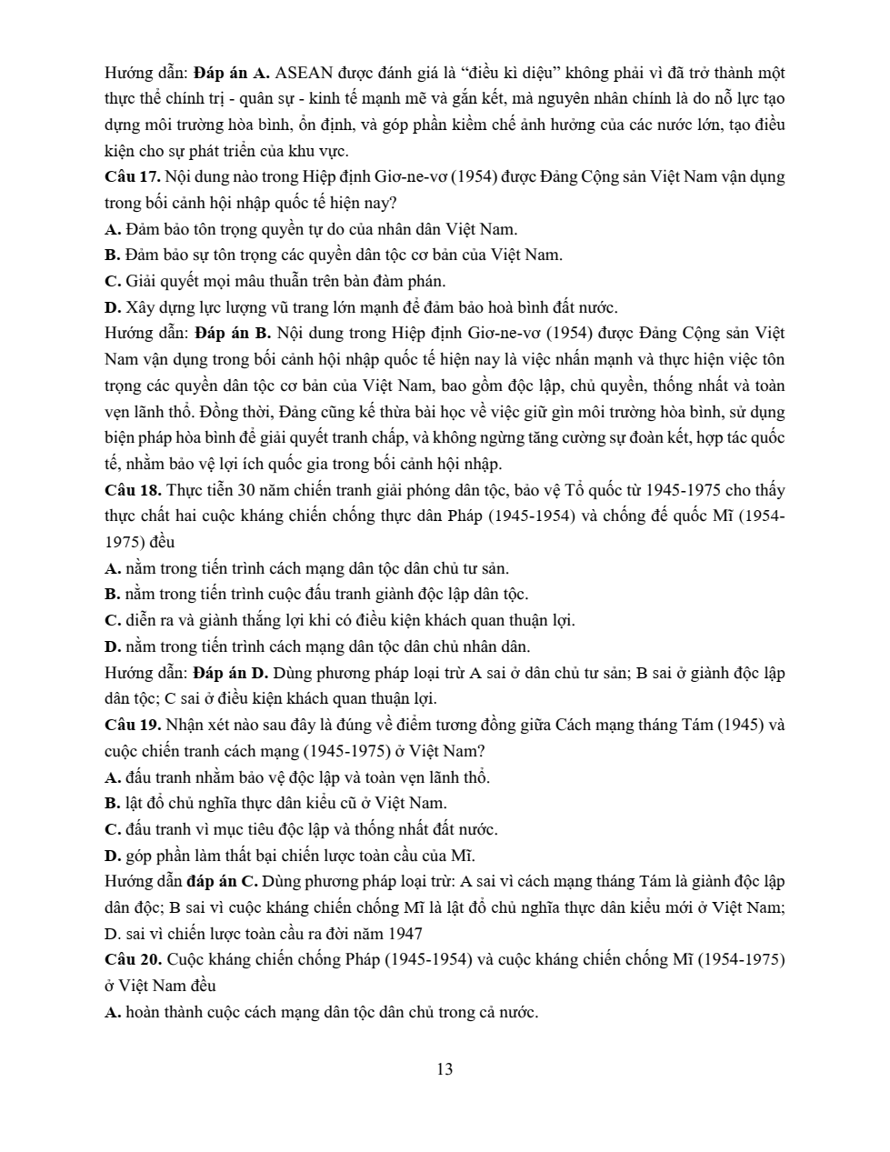 Đề thi học sinh giỏi Lịch Sử 12 trường THPT Hậu Lộc 3 năm 2025-2026