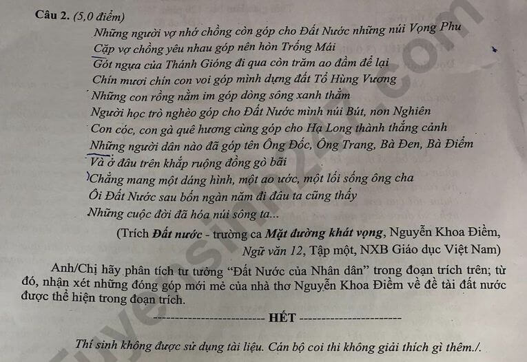 Đề thi thử 2024 Văn Sở GD Hòa Bình