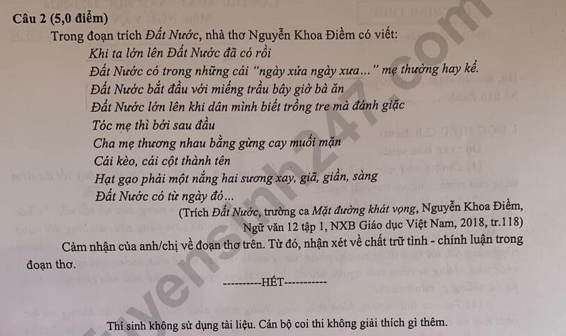 Đề thi thử 2024 Văn Sở GD Ninh Bình