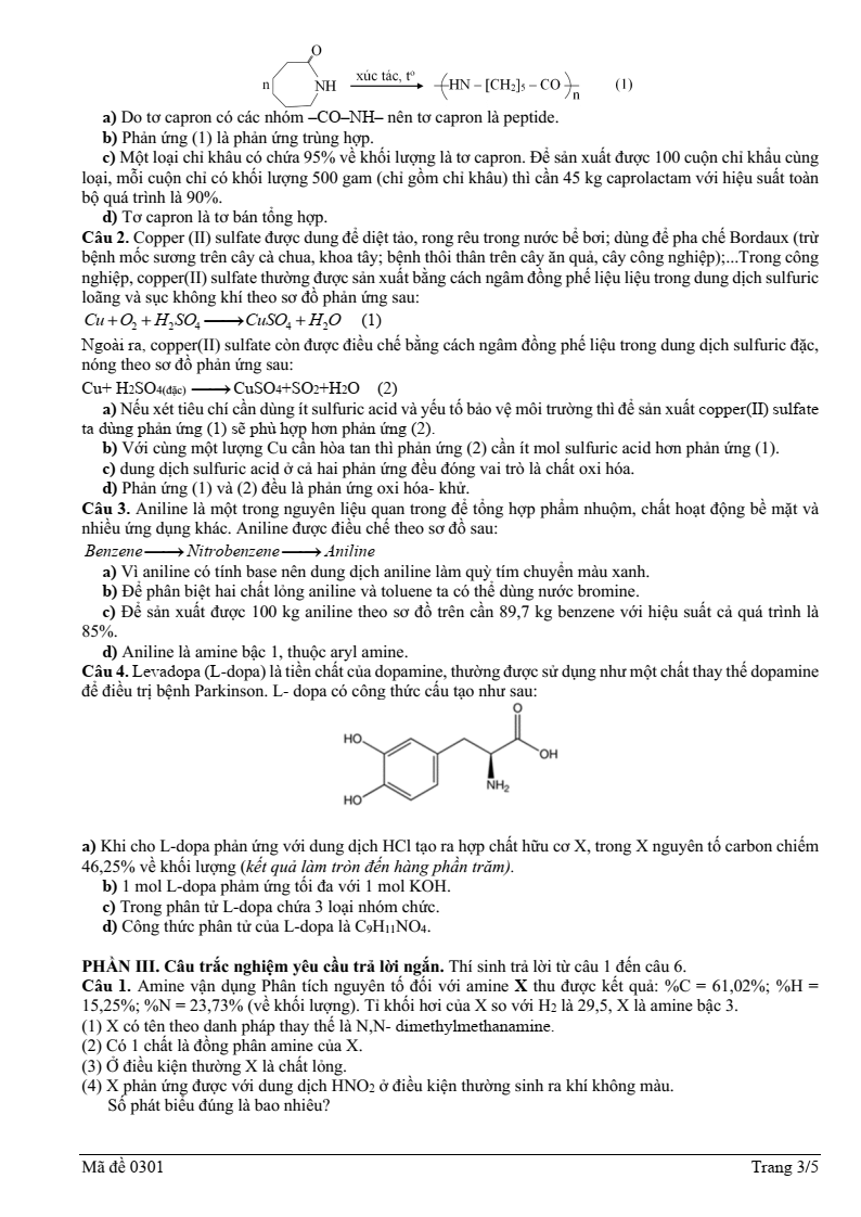 Đề thi thử Hóa Tốt nghiệp THPT 2025-2026 Cụm các trường THPT (Bắc Ninh)
