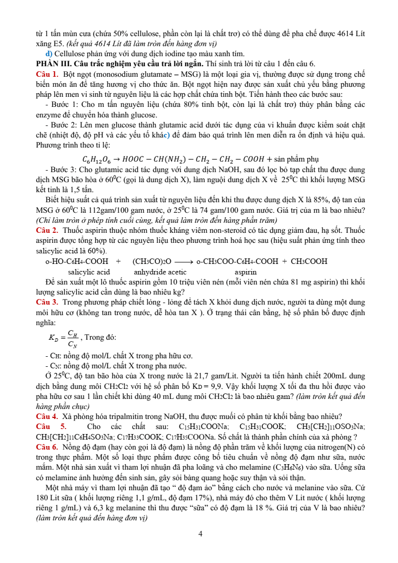 Đề thi thử Hóa Tốt nghiệp THPT 2025-2026 Liên trường THPT – Bắc Ninh