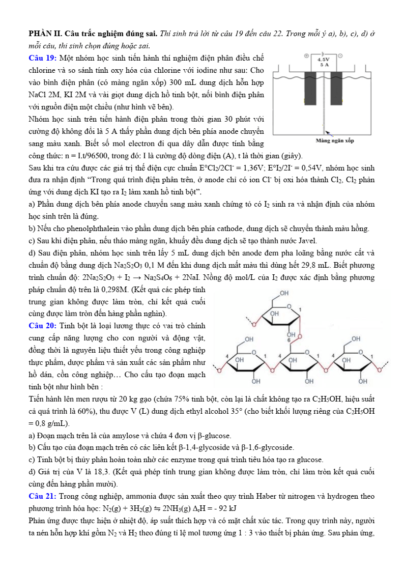 Đề thi thử Hóa Tốt nghiệp THPT 2025-2026 Sở GD&ĐT Nghệ An