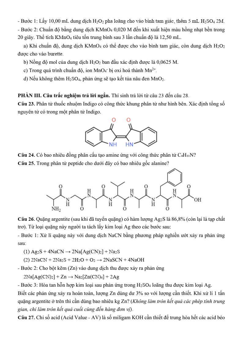 Đề thi thử Hóa Tốt nghiệp THPT 2025-2026 Sở GD&ĐT Sơn La