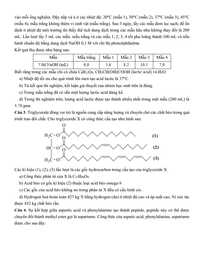Đề thi thử Hóa Tốt nghiệp THPT 2025-2026 trường THPT An Dương (Hải Phòng)