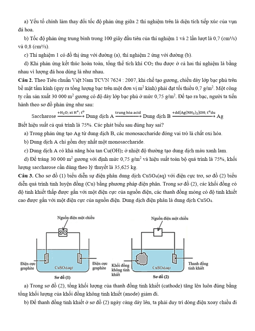 Đề thi thử Hóa Tốt nghiệp THPT 2025-2026 trường THPT Cẩm Phả (Quảng Ninh)