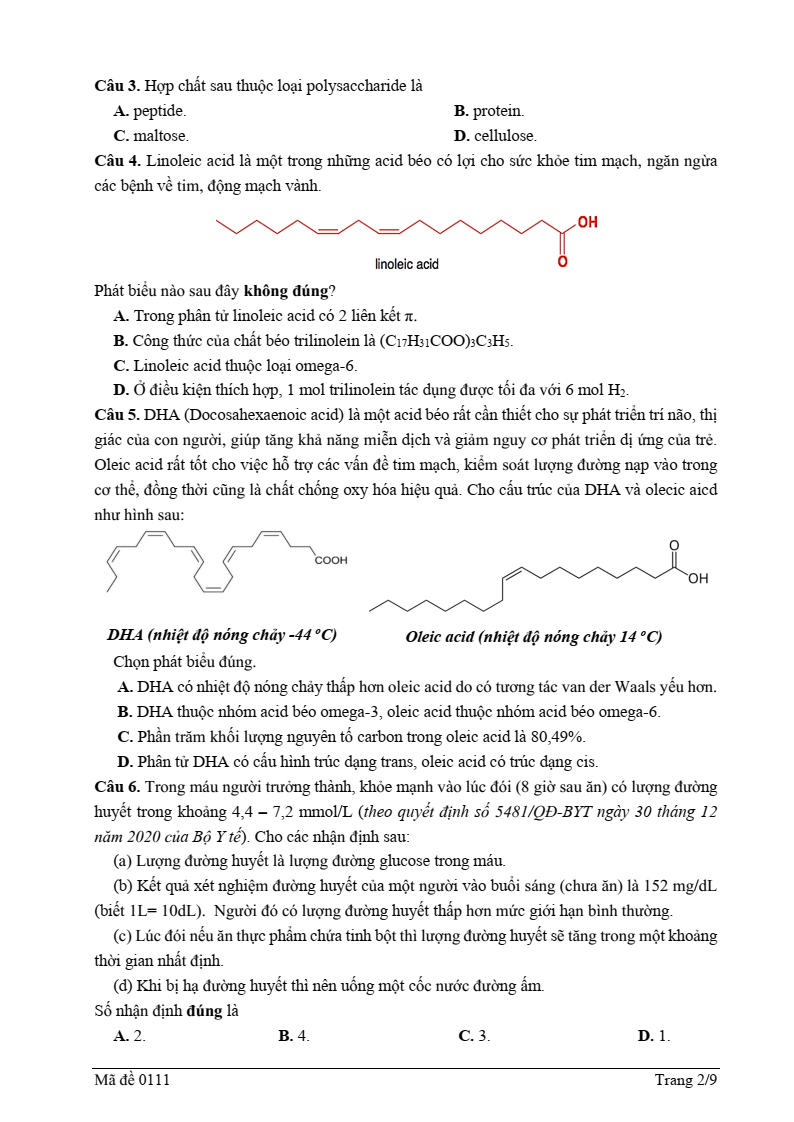 Đề thi thử Hóa Tốt nghiệp THPT 2025-2026 trường THPT Chuyên Trần Phú (Hải Phòng)
