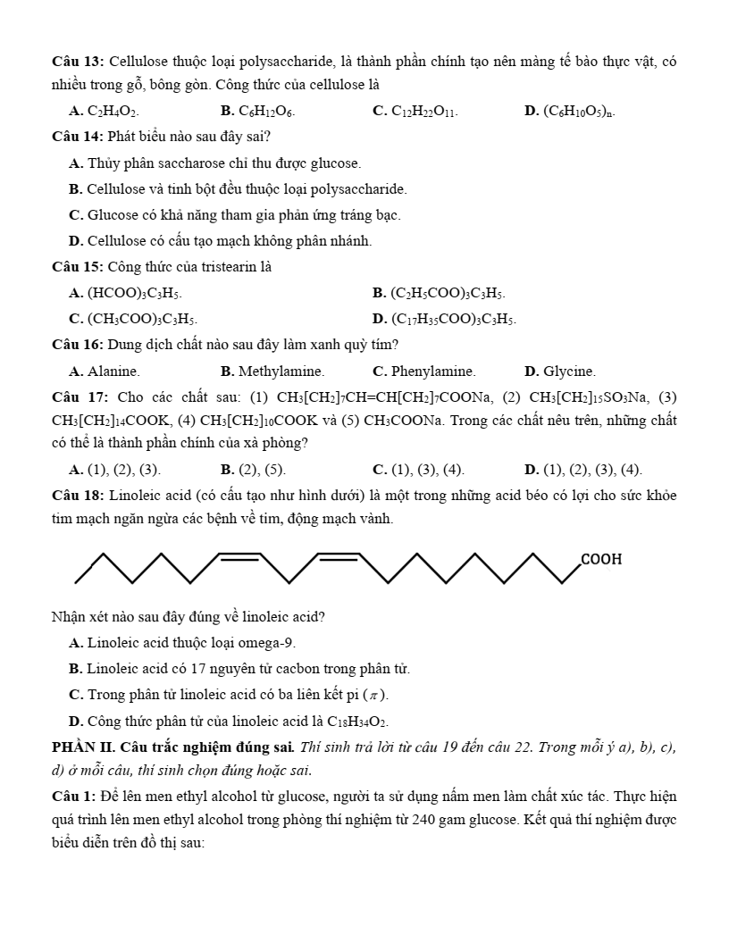 Đề thi thử Hóa Tốt nghiệp THPT 2025-2026 trường THPT Nguyễn Thị Giang (Phú Thọ)