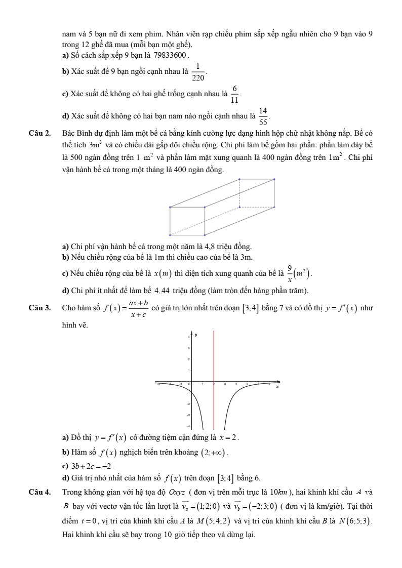 Đề thi thử Toán Tốt nghiệp THPT 2025-2026 Cụm trường THPT (Hà Tĩnh)