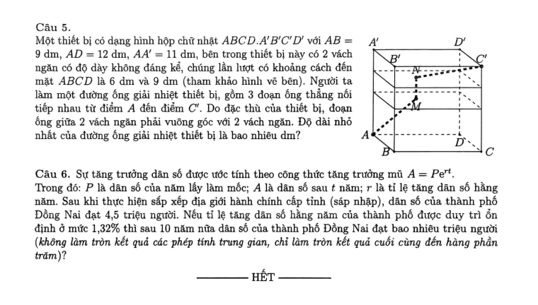 Đề thi thử Toán Tốt nghiệp THPT 2025-2026 Sở Đồng Nai