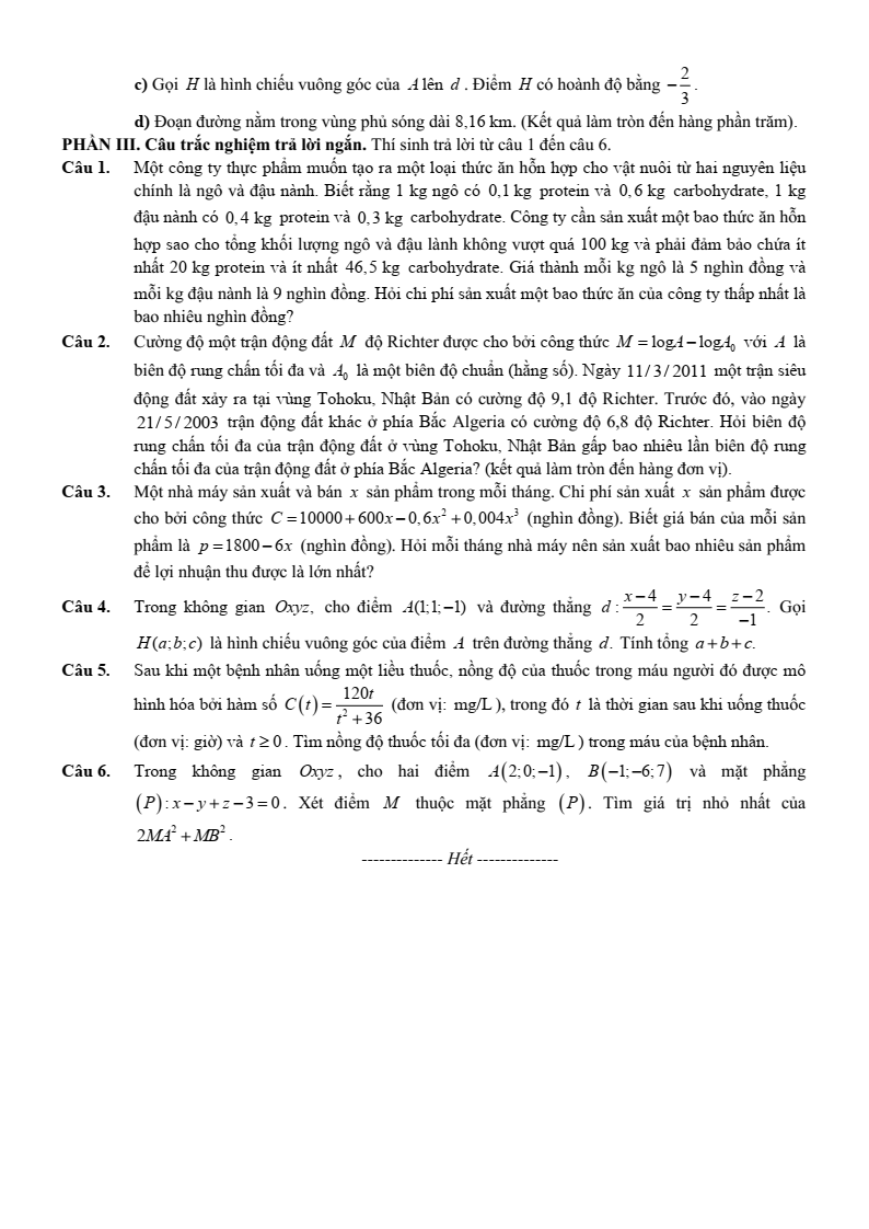 Đề thi thử Toán Tốt nghiệp THPT 2025-2026 trường THPT Chuyên KHTN Hà Nội