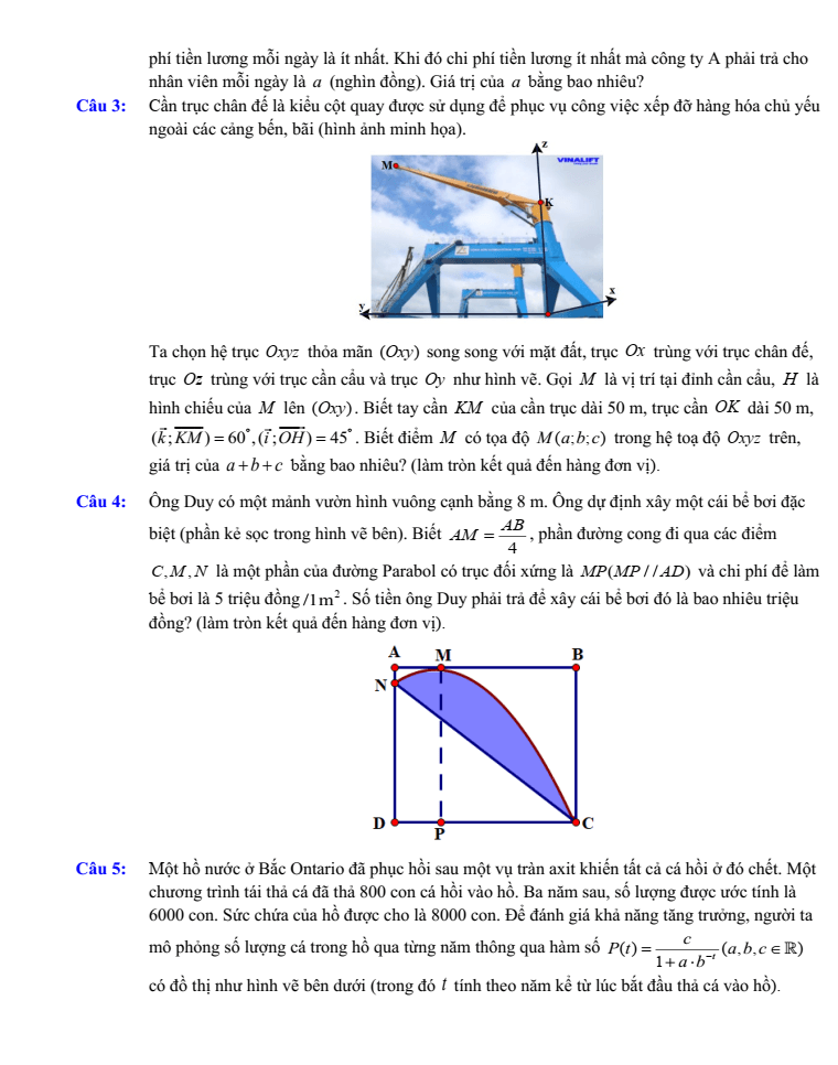 Đề thi thử Toán Tốt nghiệp 2025-2026 trường THPT Hoằng Hóa 3 (Thanh Hóa)