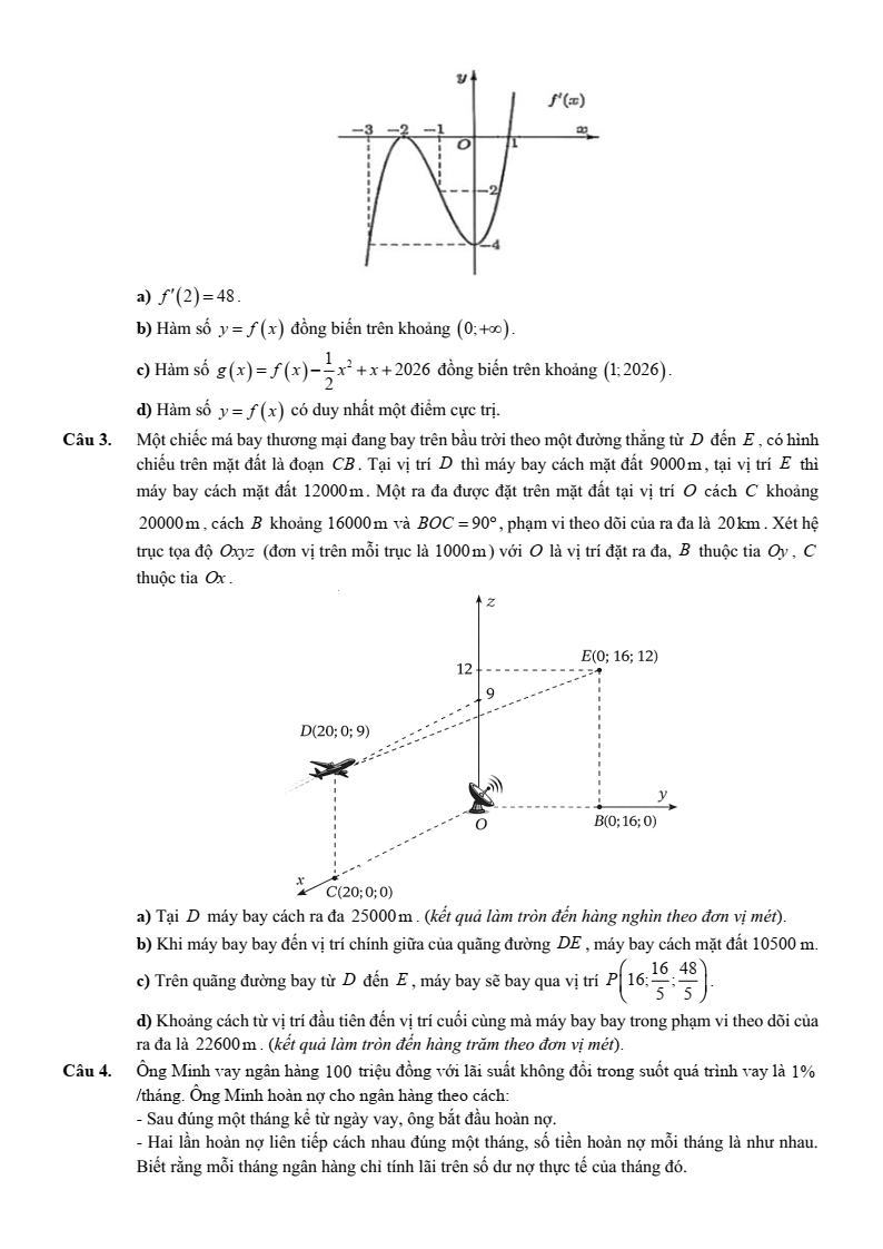 Đề thi thử Toán Tốt nghiệp THPT 2025-2026 trường THPT Lê Quý Đôn (Hà Nội)