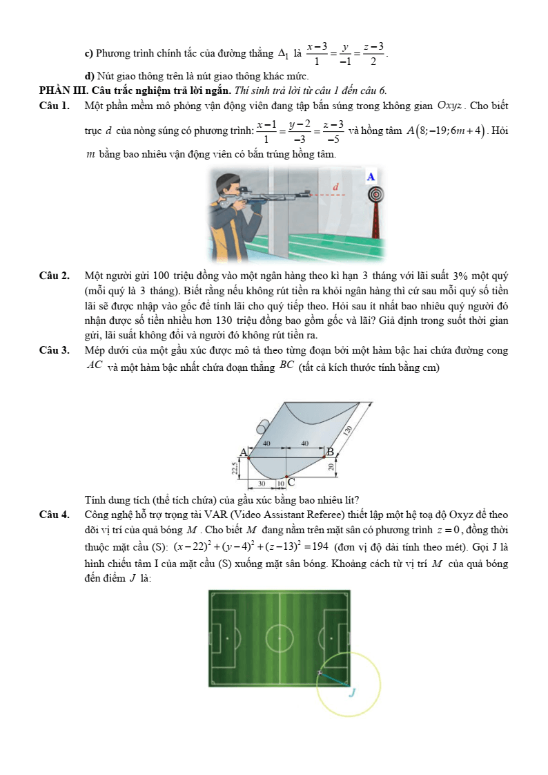 Đề thi thử Toán Tốt nghiệp 2025-2026 trường THPT Mường Lát (Thanh Hóa)