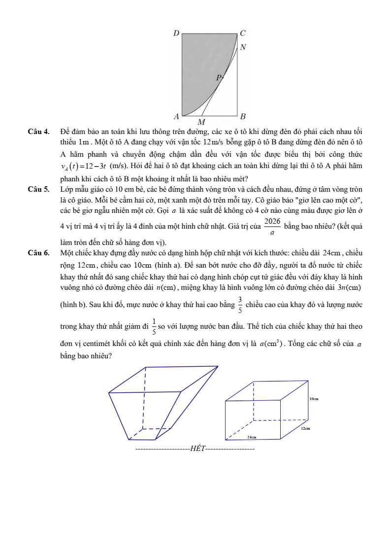 Đề thi thử Toán Tốt nghiệp THPT 2025-2026 trường THPT Ngô Quyền (Hải Phòng)