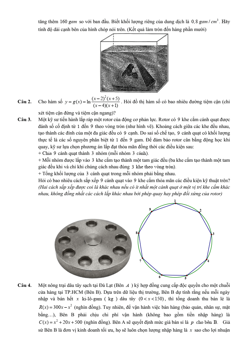 Đề thi thử Toán Tốt nghiệp THPT 2025-2026 trường THPT Nguyễn Trãi (Hà Nội)