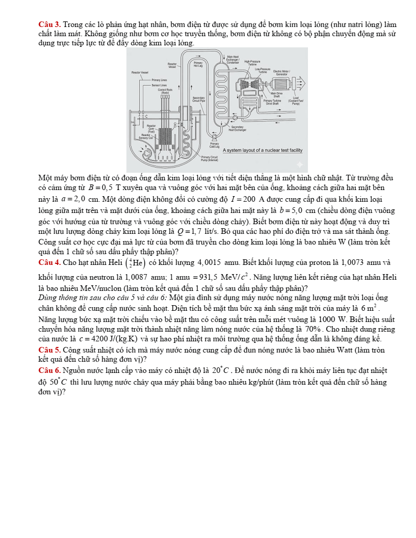 Đề thi thử Vật lí Tốt nghiệp THPT 2025-2026 Sở GD&ĐT Hà Tĩnh