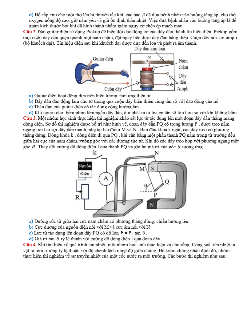 Đề thi thử Vật lí Tốt nghiệp THPT 2025-2026 Sở GD&ĐT Nghệ An
