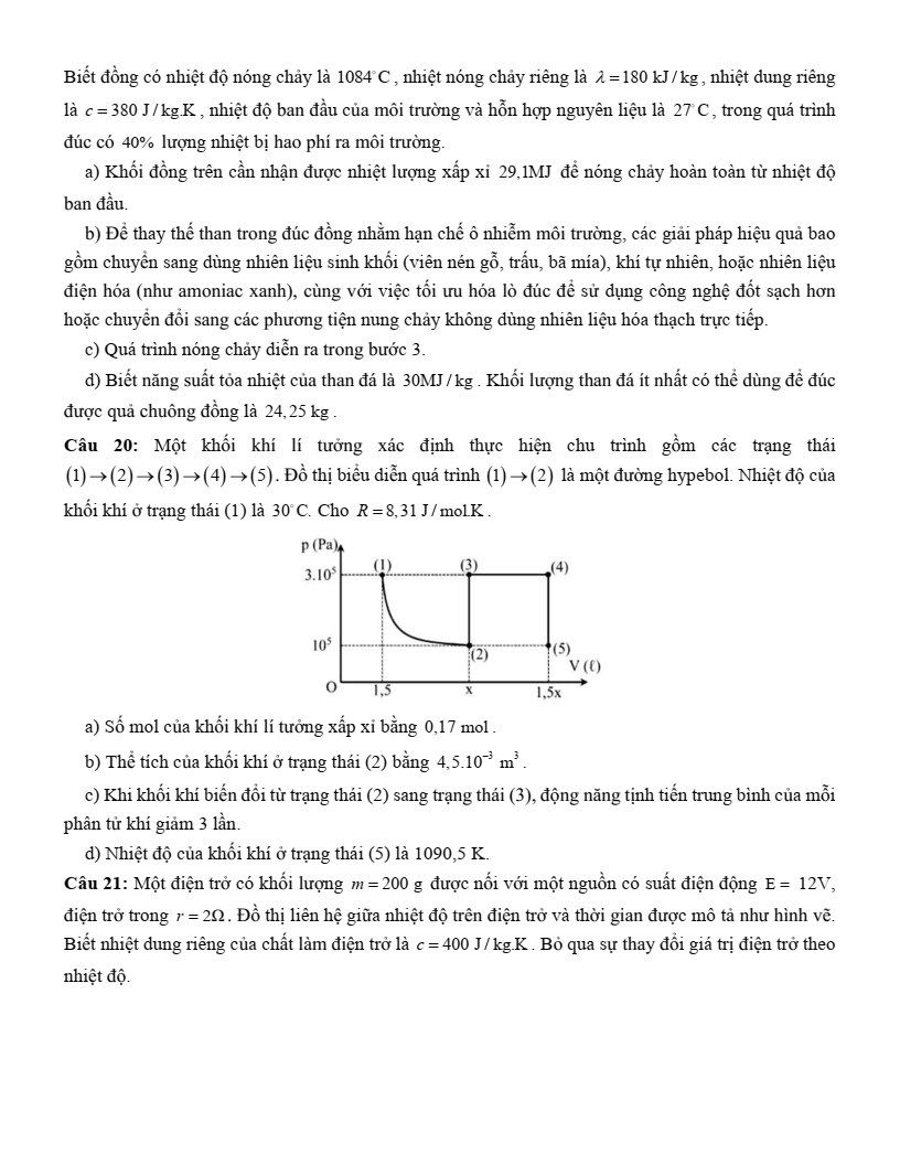 Đề thi thử Vật lí Tốt nghiệp 2025-2026 trường THPT Phan Đăng Lưu (Huế)