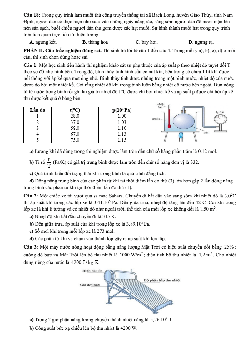 Đề thi thử Vật lí Tốt nghiệp THPT 2025-2026 trường THPT Yên Viên (Hà Nội)