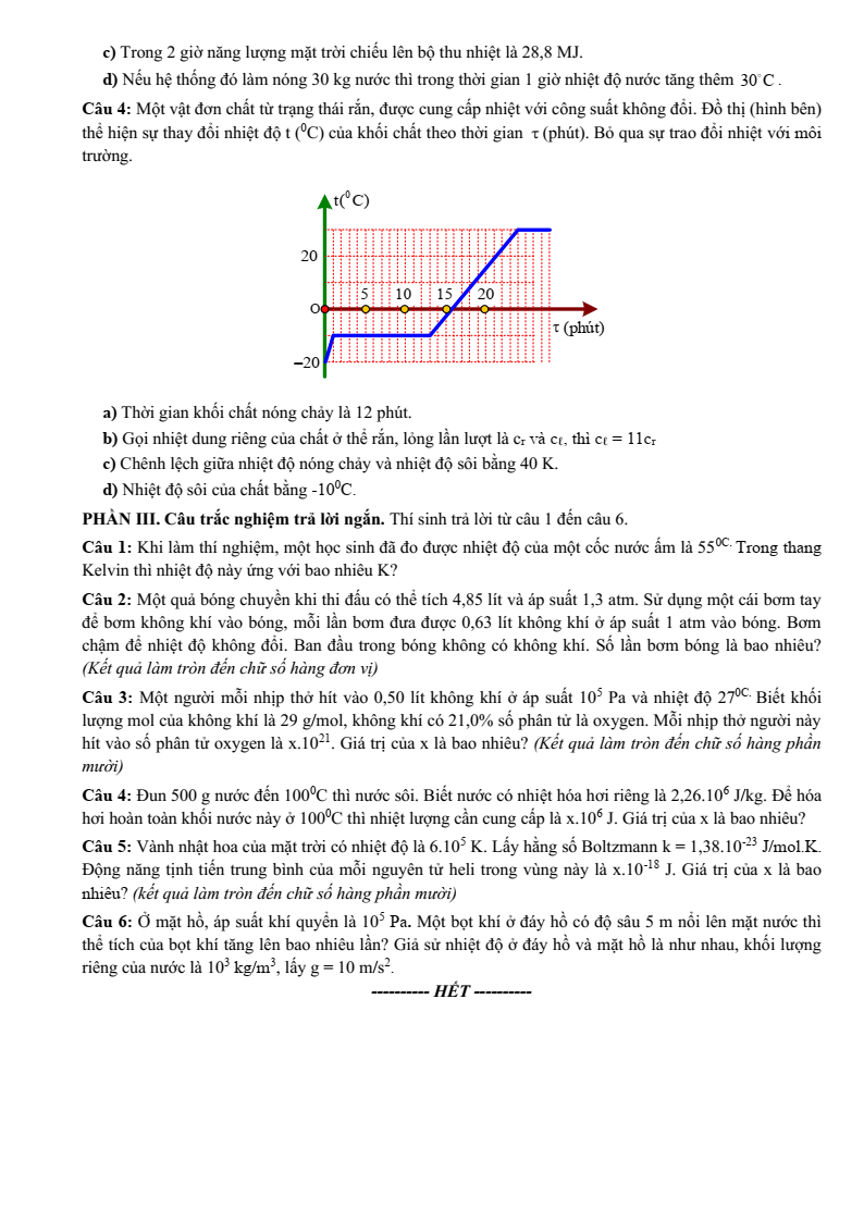 Đề thi thử Vật lí Tốt nghiệp THPT 2025-2026 trường THPT Yên Viên (Hà Nội)