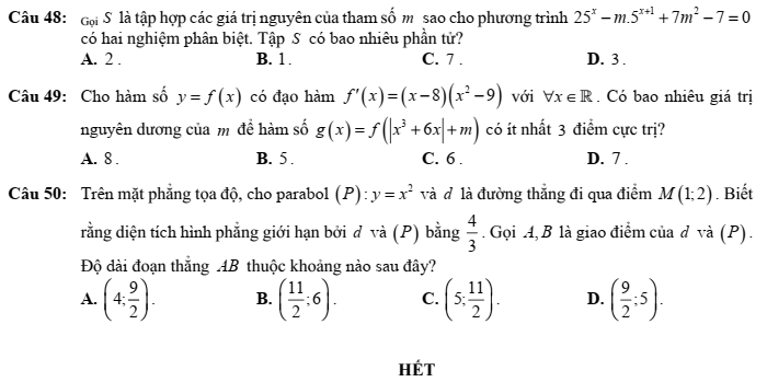 Đề thi thử Toán 2023 Lạng Sơn | Đề thi thử Toán tốt nghiệp THPT