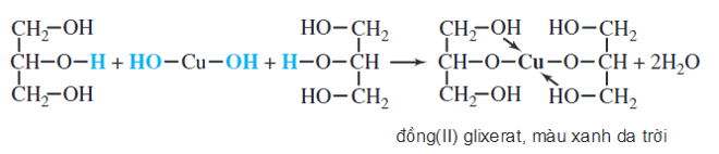 Glixerol + Cu(OH)2 | C3H5(OH)3 + Cu(OH)2 → [C3H5(OH)2O]2Cu + H2O