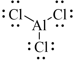 Công thức Lewis của AlCl3